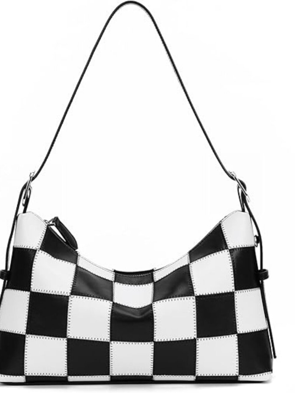 Black & White Checker Shoulder Bag